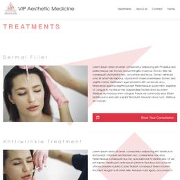 VIP Aesthetic Medicine - desktop view